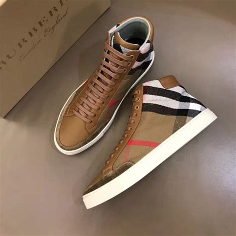 black burberry sneakers men|designer burberry high top sneakers.